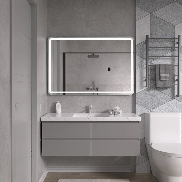 Erga Isabella, oglinda LED 120x80cm, 3105 lm, 6500K, iluminare fata/spate, ERG-V01-129-1280-00