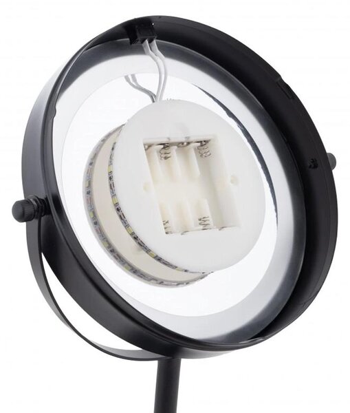 Erga Kimi, oglindă cosmetică măritoare cu lumină de fundal LED 210x320 mm, negru mat, ERG-YKA-CH.KIMI-BLK