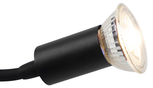 Lampă de perete modernă flexibilă USB neagră - Zeno