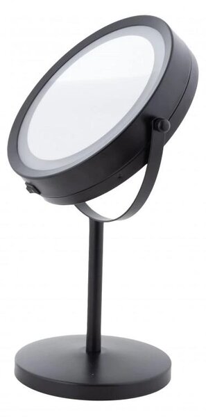 Erga Kimi, oglindă cosmetică măritoare cu lumină de fundal LED 210x320 mm, negru mat, ERG-YKA-CH.KIMI-BLK