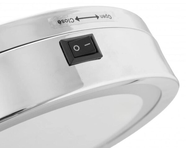 Erga Kimi, oglindă cosmetică măritoare cu lumină de fundal LED 210x320 mm, crom, ERG-YKA-CH.KIMI