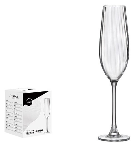 Set 6 pahare sampanie 260ml, Alar Jonica Flute