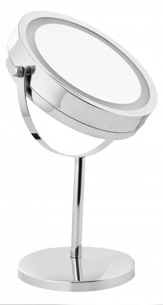 Erga Kimi, oglindă cosmetică măritoare cu lumină de fundal LED 210x320 mm, crom, ERG-YKA-CH.KIMI