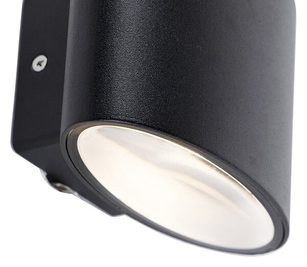Lampă de perete exterioară modernă neagră cu LED inclus IP44 - Ovum