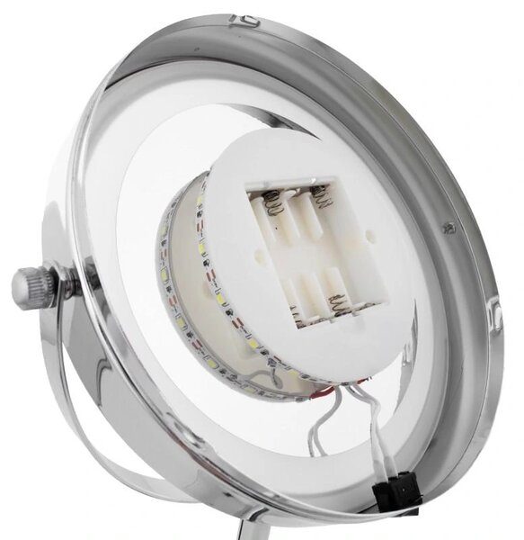 Erga Kimi, oglindă cosmetică măritoare cu lumină de fundal LED 210x320 mm, crom, ERG-YKA-CH.KIMI
