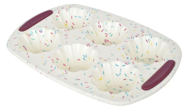 Forma briose, 6 portii, silicon crem, Felice