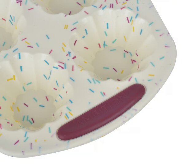 Forma briose, 6 portii, silicon crem, Felice