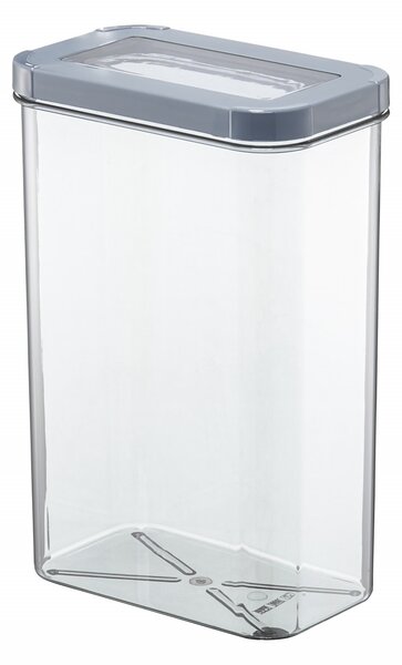 Recipient depozitare cu capac gri 2.5L, Optimo