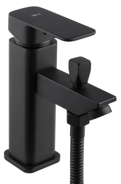 Erga Lucco, baterie lavoar cu set de duș manual, negru mat, ERG-YKA-BW.LUCCO-BLK
