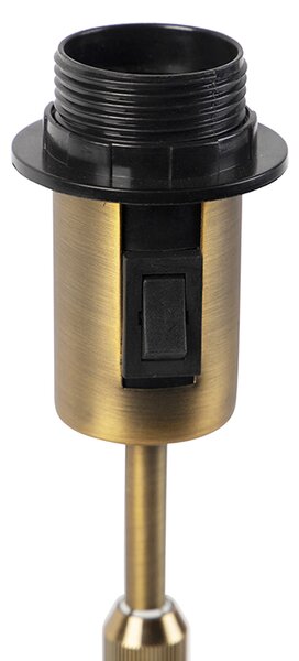 Lampă de masă din bronz cu abajur plisat alb 35cm - Parte