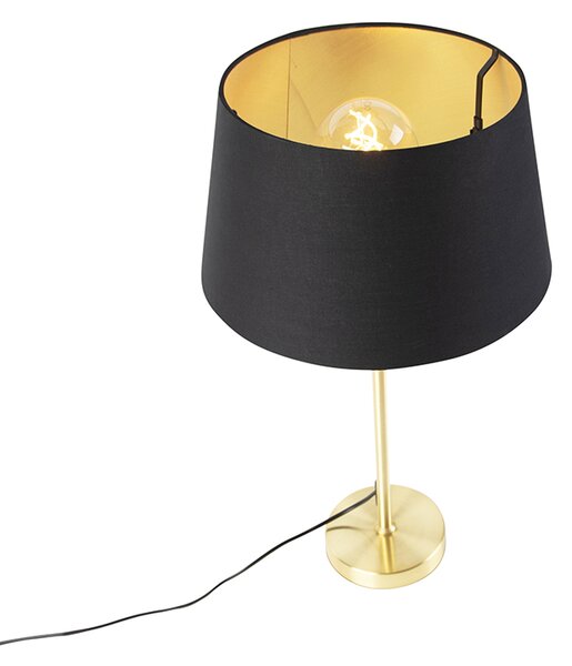 Lampă de masă auriu/alamă cu abajur negru cu auriu 32 cm - Parte