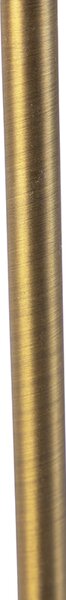 Lampă de masă din bronz cu abajur plisat alb 35cm - Parte