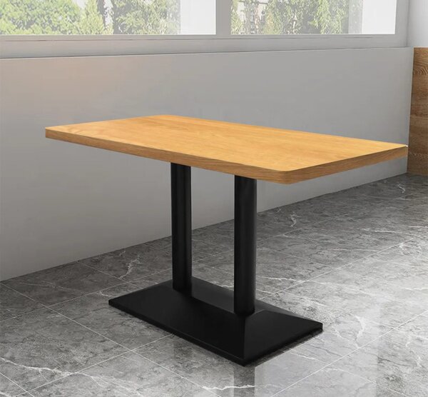 Masa Dining 2HOME, Nature, picior negru 120x60cm