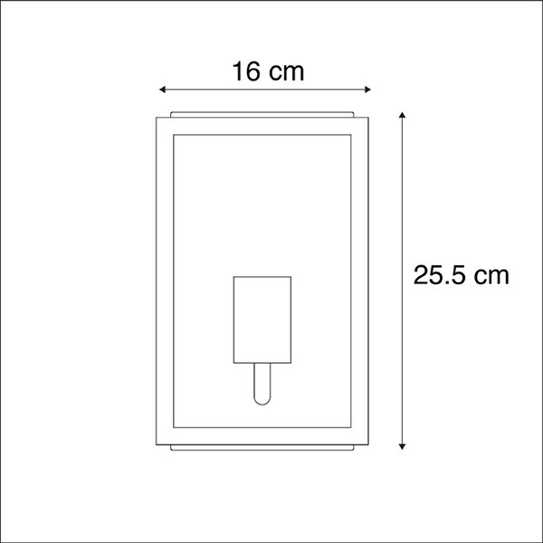 Aplică de perete exterioară inteligentă neagră 25,5 cm inclusiv WiFi A60 IP44 - Rotterdam