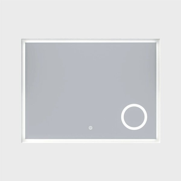 Erga Luna, oglinda LED 80x60cm cu oglinda cosmetica 3x marire, 2185 lm, 6500K, iluminare fata/spate, ERG-V01-124-8060-00