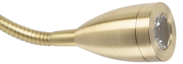 Lampă de perete Art Deco aurie cu abajur gri - Brescia