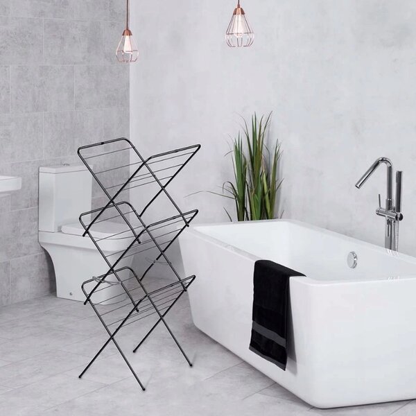 Erga Model 151 Negru, uscator de rufe 59,5x52,2x130,5 cm, negru, ERG-SEP-10SUSST151BLA