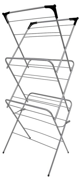 Erga Model 150, uscator de rufe pe 3 nivele 59,5x52,2x130,5 cm, matase-negru, ERG-SEP-10STWIE000A02