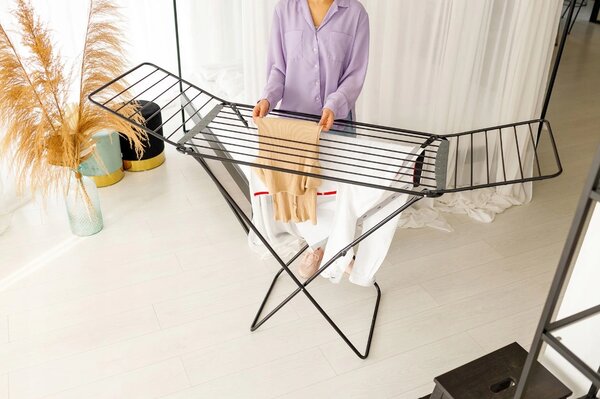 Erga Model 200 Black, uscator de rufe pliabil 178x55x106 cm, negru, ERG-SEP-10SUSSTO20BLA