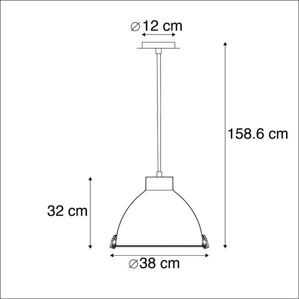 Set de 2 lămpi suspendate din aluminiu 38 cm cu dimmer - Anteros