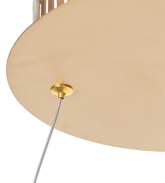 Lampă suspendată de design aurie 80 cm incluzând LED cu dimmer în 3 trepte - Anello