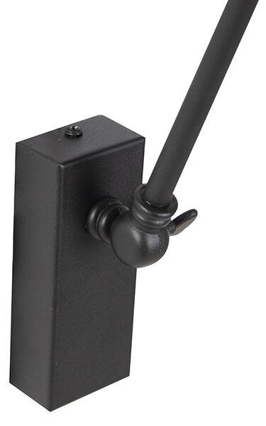 Lampa de perete de design neagră reglabilă - Luna