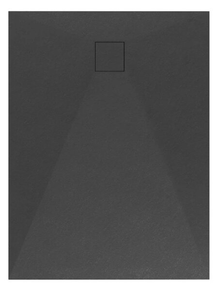 Gamma Erga Oldaf, cadă de duș dreptunghiulară SMC 100 x 70 cm, negru mat, ERG-GMA-OL-70100BK