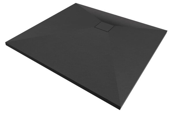 Gamma Erga Oldaf, cadă de duș pătrată SMC 90 x 90 cm, negru mat, ERG-GMA-OL-9090BK