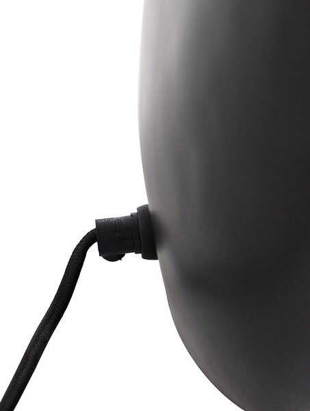 Lampa de masă de design neagră cu interior auriu 36 cm - Cova