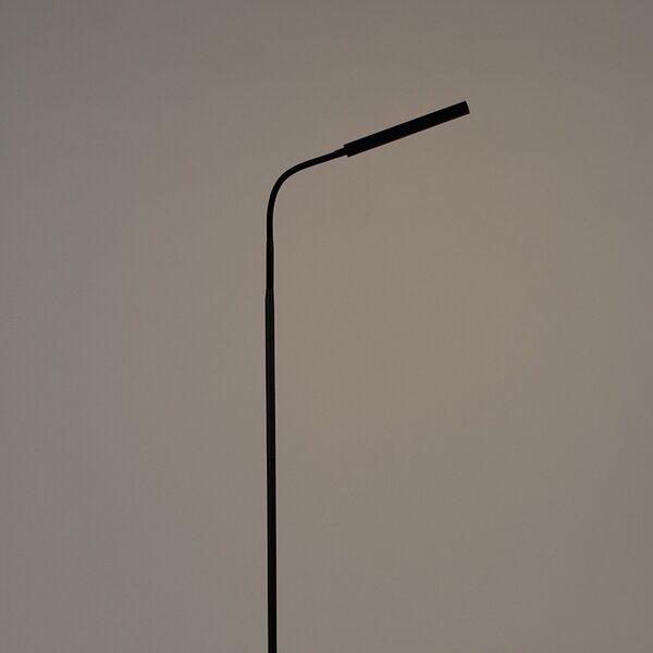Lampa de podea de design neagra cu LED inclus cu dimmer tactil - Palka