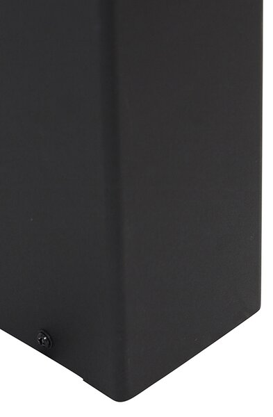 Lampă de exterior pe picior neagră cu abajur opal alb 50 cm - Denmark