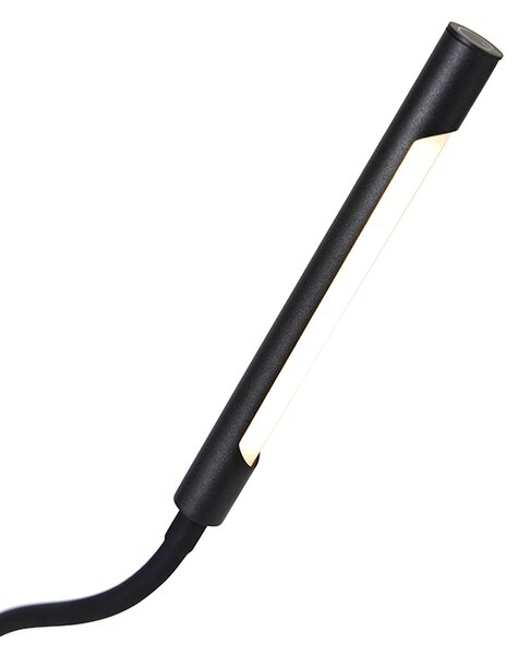 Lampa de podea de design neagra cu LED inclus cu dimmer tactil - Palka