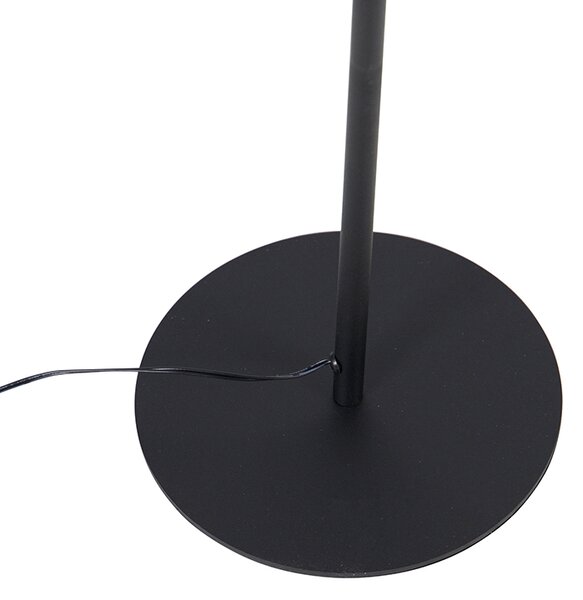 Lampa de podea de design neagra cu LED inclus cu dimmer tactil - Palka