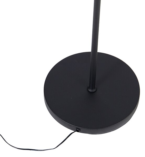 Lampă de podea neagră cu LED inclus cu telecomandă - Bumu
