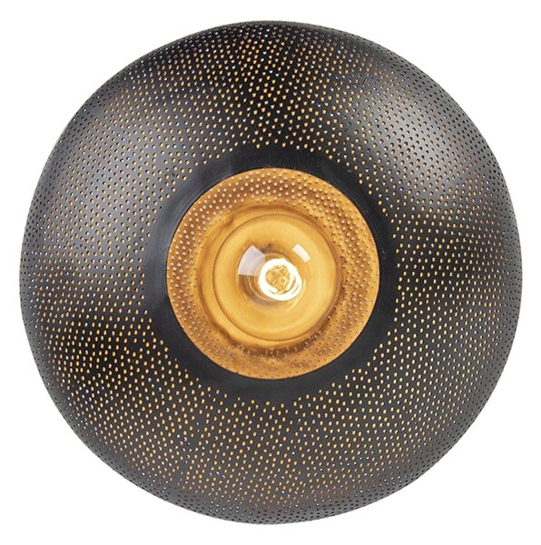 Plafoniera orientala neagra si aurie 40 cm - Radiance