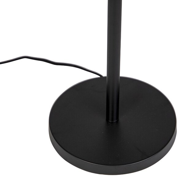 Lampa de podea moderna neagra cu abajur negru 45 cm - Simplo