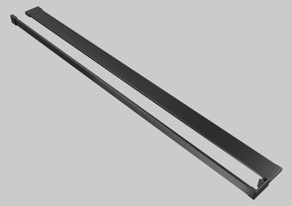 Erga Paris, raft/suport prosop pentru paravan de duș (max. 140 cm), negru mat, ERG-V02-PARIS-SHELF-BK