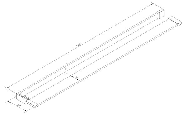 Erga Paris, raft/suport prosoape pentru paravan de dus (max. 140 cm), crom, ERG-V02-PARIS-SHELF-CR