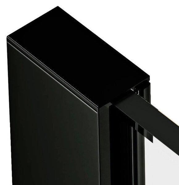 Erga Paris, sina profil pentru paravane de dus cu sticla grosime 8mm, lungime 200cm, negru mat, ERG-V02-PARIS-PROFILE-BK