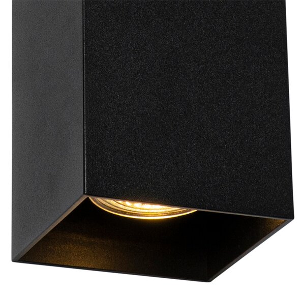 Lampa de perete pătrată de design neagră - Sabbir