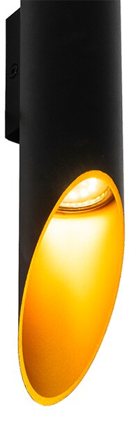 Aplica moderna neagra cu interior auriu 5.6 cm - Organo