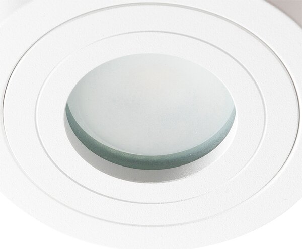 Spot de tavan rotund modern alb IP44 - Capa