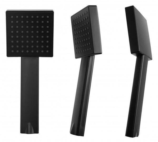Erga Sara, baterie de baie cu set de duș manual, negru mat, ERG-YKA-BW.SARA-BLK