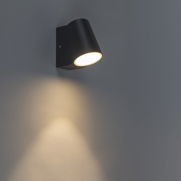 Lampă modernă de exterior antracit cu LED inclus cu senzor crepuscular - Uma