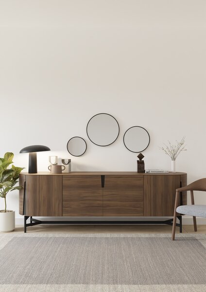 Dubiel Vitrum Ayo oglindă 40x40 cm rotund negru 5905241012780