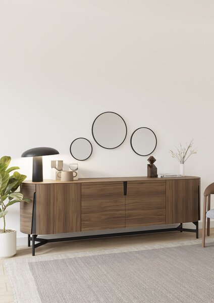 Dubiel Vitrum Ayo oglindă 40x40 cm rotund negru 5905241012780