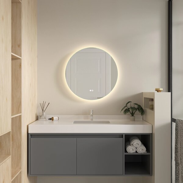 Erga Sofia, oglinda LED rotunda 60cm, 1380 lm, 3 culori de lumina, ERG-V01-207-6060