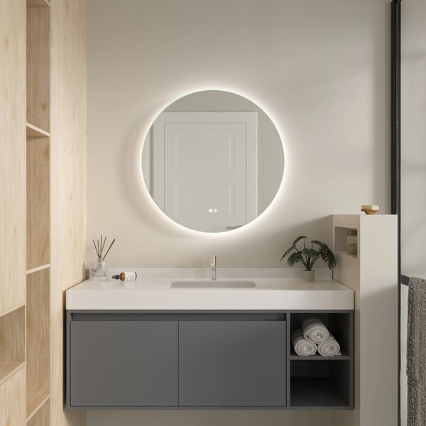 Erga Sofia, oglinda LED rotunda 70cm, 1610 lm, 3 culori de lumina, ERG-V01-207-7070