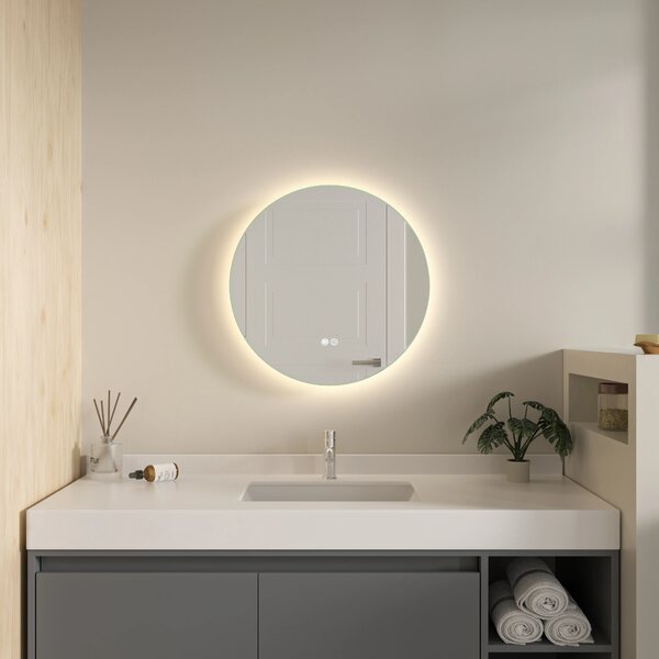 Erga Sofia, oglinda LED rotunda 50cm, 1150 lm, 3 culori de lumina, ERG-V01-207-5050