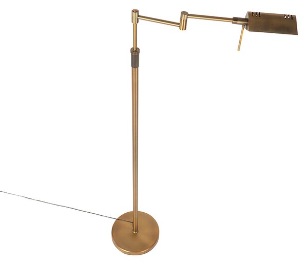 Lampa de podea de design bronz, incluzând LED cu dimmer tactil - Notia